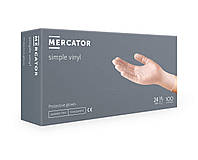 Перчатки медицинские защитные виниловые Mercator S