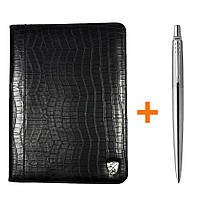 Комплект Шариковая ручка Parker JOTTER 17 SS CT 16 132 + Кожаная папка Tonino Lamborghini 47324735