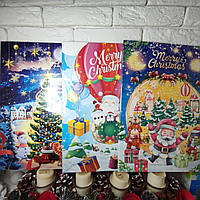 Шоколадный Адвент календарь 50г Польша календари опт новогодний шоколадный подарки для детей