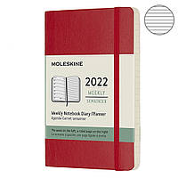 Еженедельник Moleskine 2022 маленький красный DSF212WN2Y22