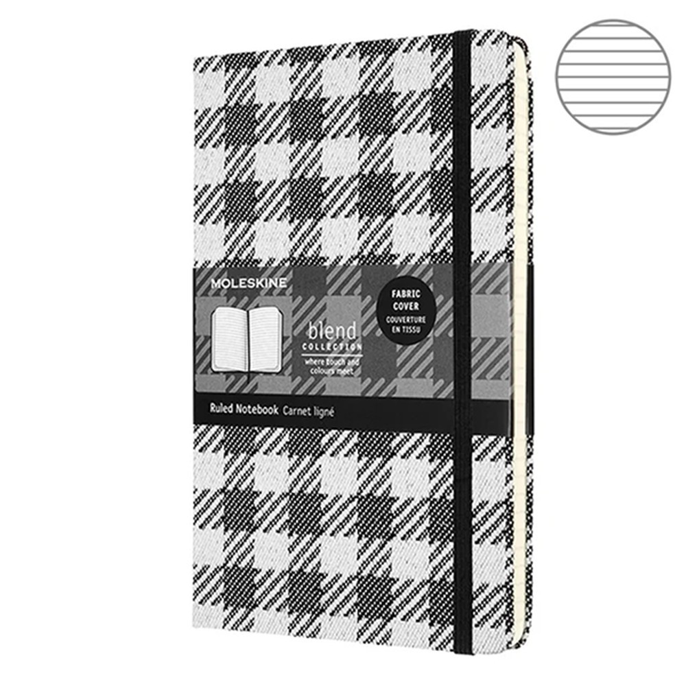 Блокнот Moleskine Blend Blend Pied-de-poule средний серый LCBD07QP060A - фото 1 - id-p1473698519