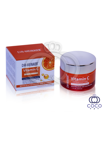 Крем нічний для обличчя та шиї Vitamin C Night Cream з вітаміном С, гіалуроновою кислотою і глутатіоном 50 мл
