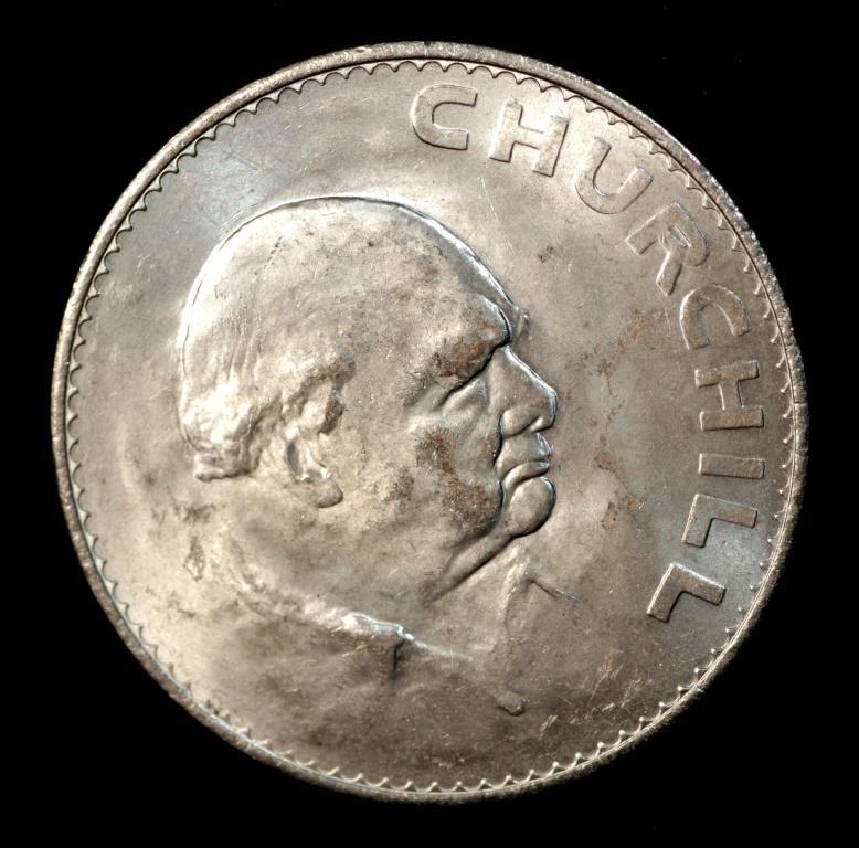 Монета Великобританії 1 крона 1965 р. Черчілль, фото 1
