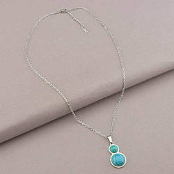 Підвіска Stainless Steel' Бірюза Медична сталь 316L 45 см.