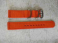 РЕМІНЕЦЬ РОЗДІЛЬНИЙ Seiko 7s26 SNK805, SNK807, SNK809, SNK803 НЕЙЛОН 18 ММ (оранж), фото 2