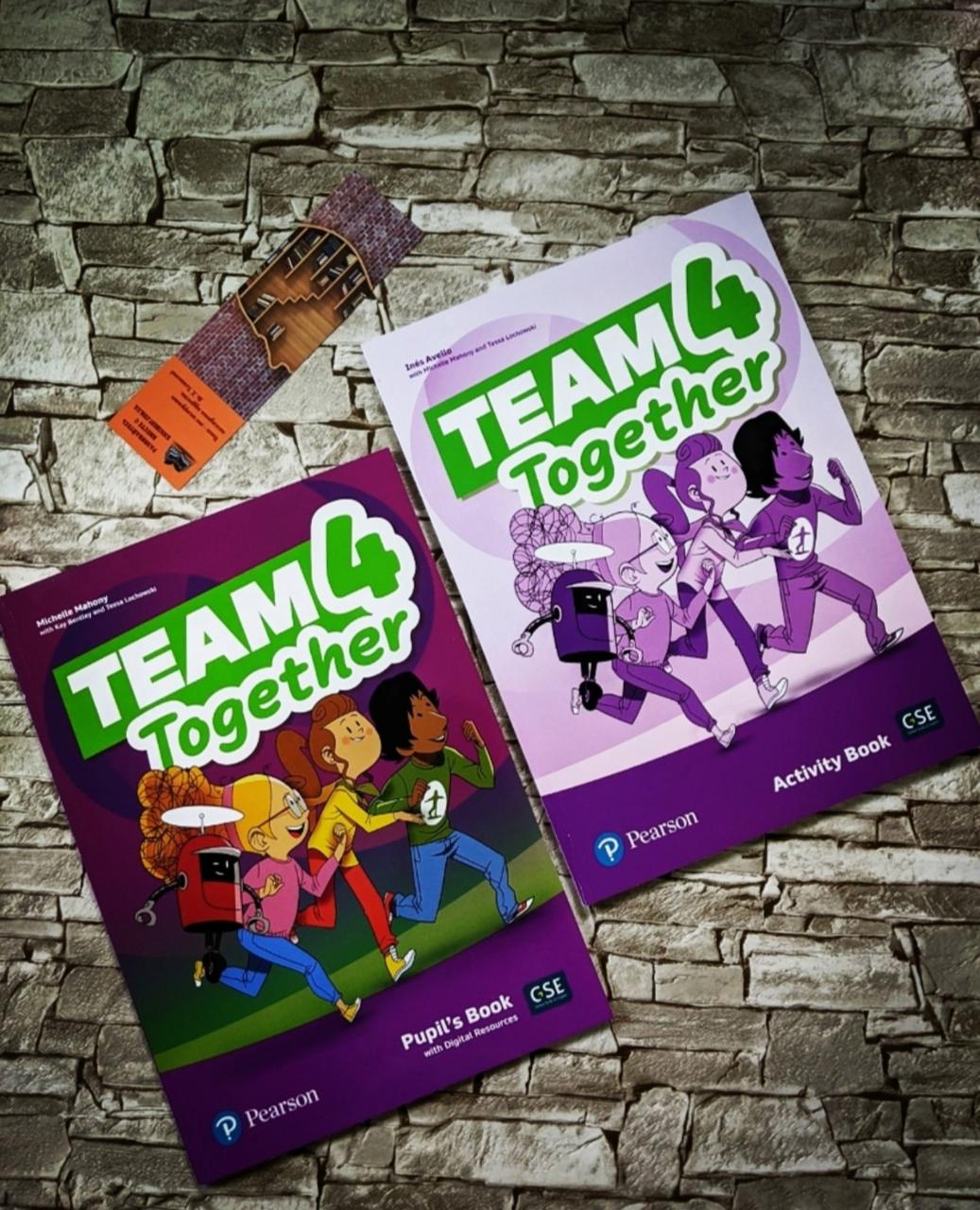 Набір книг "Team Together 4 student's Book & Workbook" Pearson Англійська для дітей