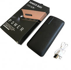 Power Bank Smart Tech 5000 mAh c ліхтариком шкіра чорний