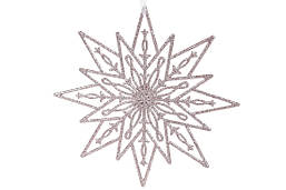Новорічний декор Різдвяна зірка 24см, рожевий 30шт