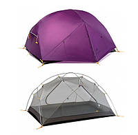 Двухместная палатка Naturehike Mongar 2 силикон 20D нейлон Фиолетовый NH17T007-M (Намет) Туристическая палатка