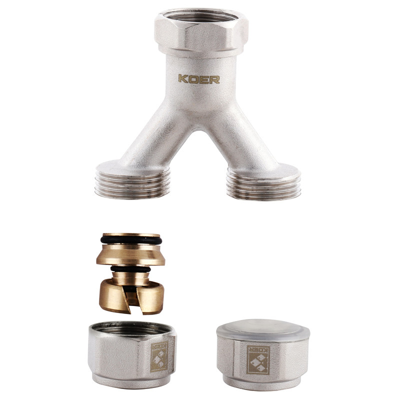 KP Czech Чехія 1150 - 3/4”x16 Розділ. вузол (з ЄВРОКОНУСАМИ) для підкл. 2-х контурів опалення Чехія