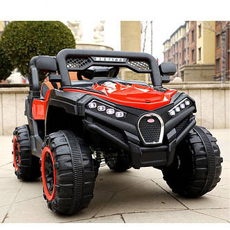Дитячий електромобіль джип Bugatti M 4198EBLR-3 (MP3, SD карта, USB, мотори 4x25W, акум.12V9AH), фото 1