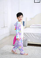 Детский Кигуруми, Пижама Радужный Единорог Звездный для детей на взрослых детские Костюмы пижамы 120