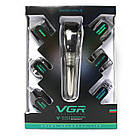 Машинка для стрижки волосся 6в1 VGR V-029 10 Вт, фото 4