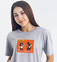 Футболка женская серая Pulp Fiction , футболка женская мужская серая , криминальное чтиво футболка
