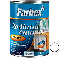 Эмаль акриловая радиаторная без запаха ТМ Farbex 0,75 кг белый (205307)