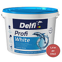 Краска латексная акриловая Delfi Profi White 1,4 кг белый (205349)