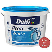 Краска латексная акриловая Delfi Profi White 4,2 кг белый (205350)