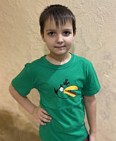 Детская футболка зелёная , футболка с картинкой
