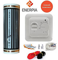 Електрична тепла підлога під ламінат Enerpia-220Вт/м² 2,5м² (0.5м х 5м) /550Вт з терморегулятором RTC 70