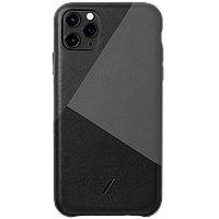 Кожанный чехол накладка Native Union Clic Marquetry Case for iPhone 11 Pro Max, Black (CMARQ-BLK-NP19L)