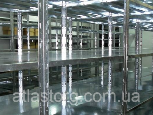 Стеллажи металлические оцинкованные на зацепах, любые размеры под заказ ...