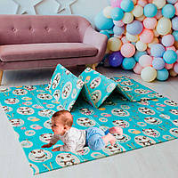 Детский развивающий коврик Folding baby mat 150*180 см / Детский раскладной коврик Синий