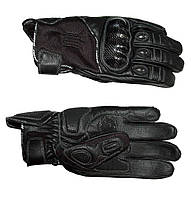 Roleff RO 60 Carbon Leather Gloves Black, S Мотоперчатки шкіряні з захистом