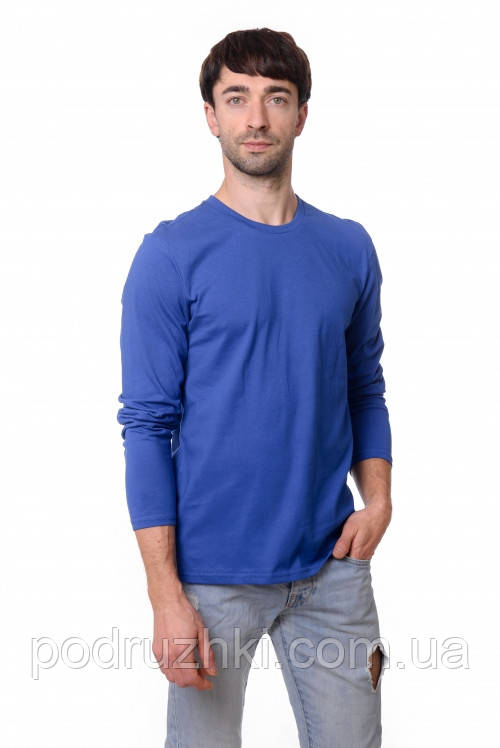 Однотонная мужская футболка лонгслив с длинным рукавом Размеры S,M,L,XL,XXL - фото 1 - id-p1514793643