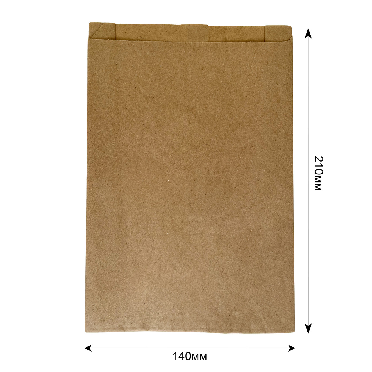 Паперовий Пакет Саше Бурий Крафт 210 х 140 х 50 мм 1уп/100шт