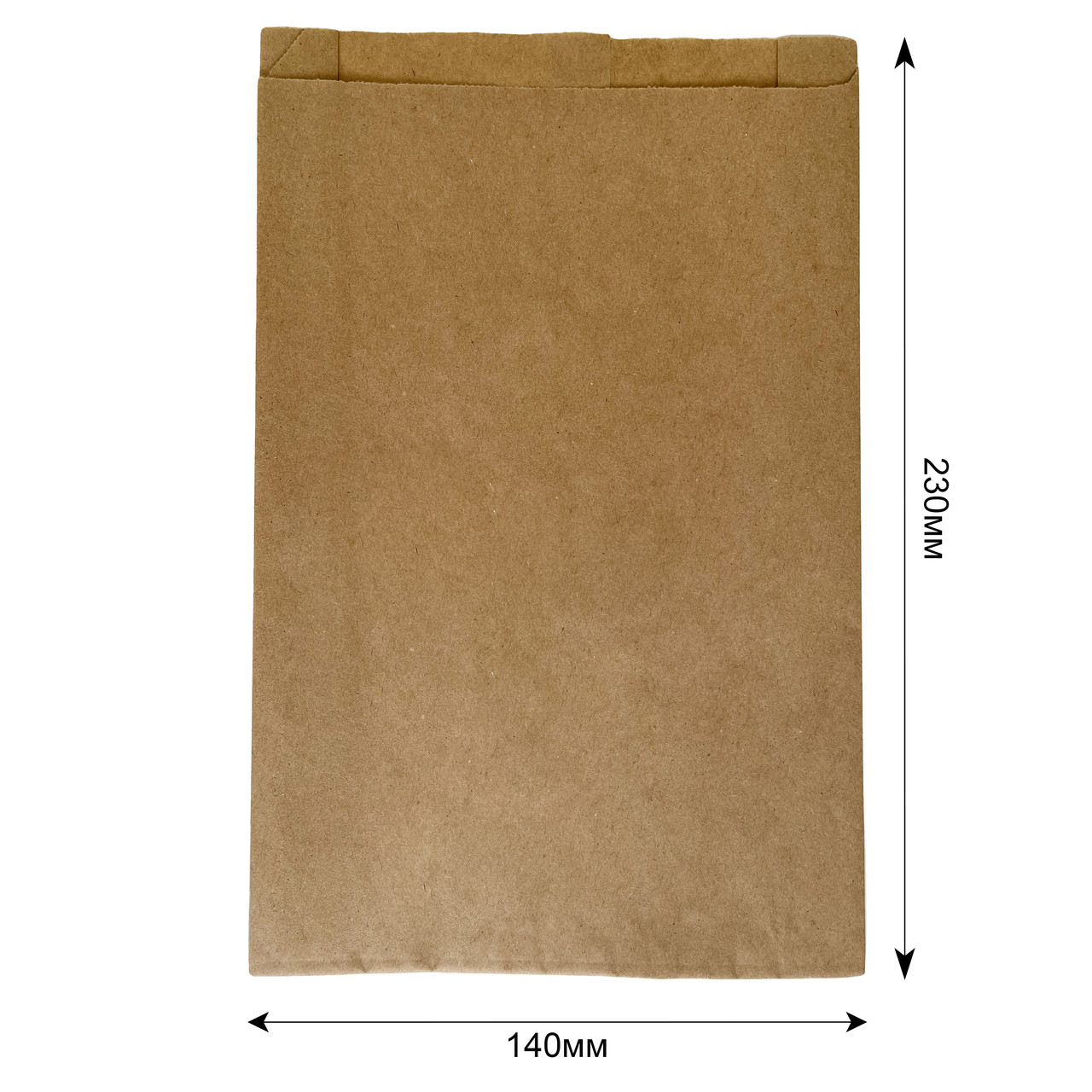 Паперовий Пакет Саше Бурий Крафт 230 х 140 х 50 мм 1уп/100шт