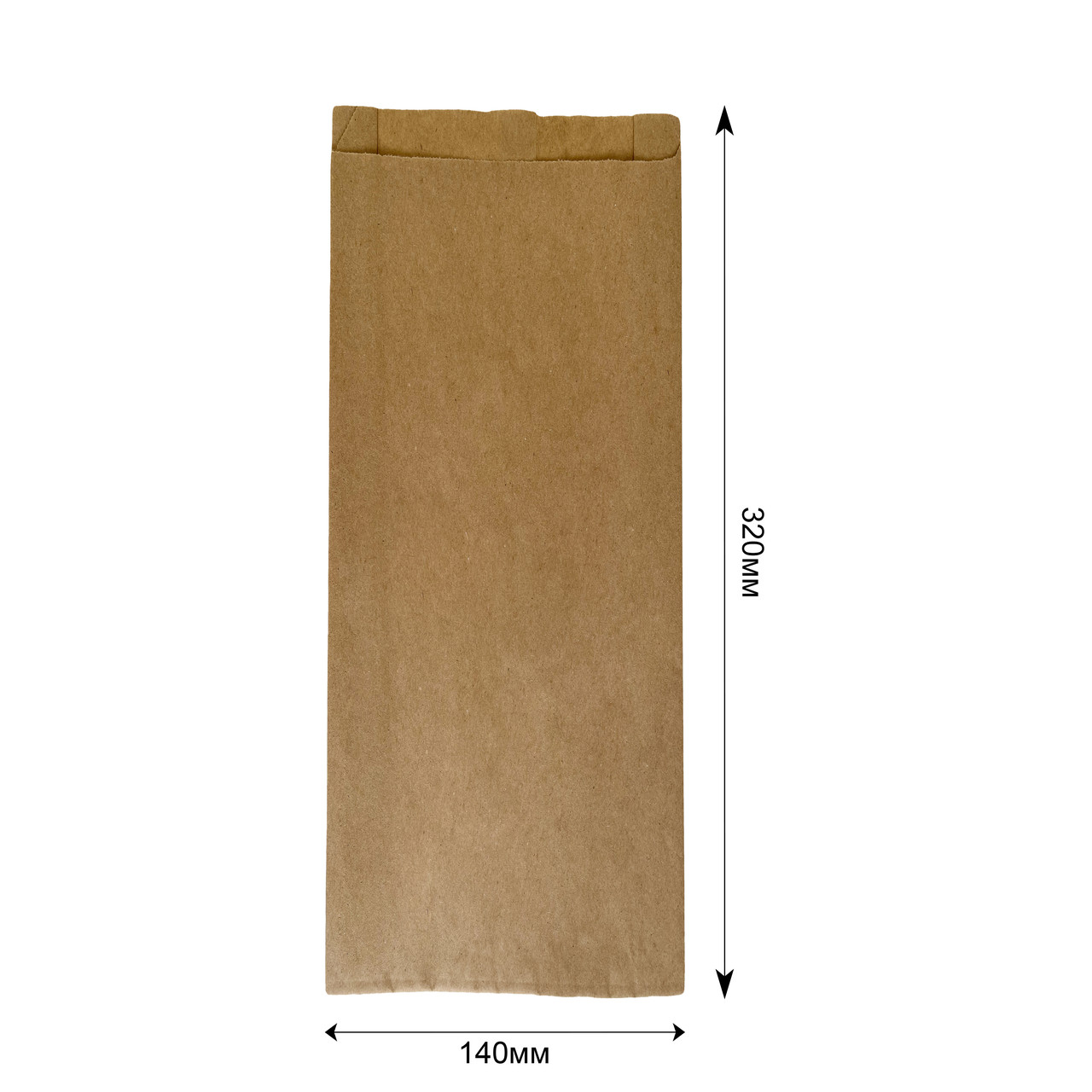 Паперовий Пакет Саше Бурий Крафт 320 х 140 х 50 мм 1уп/100шт