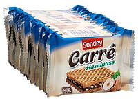 Вафли с Ореховой Начинкой Санди Кеар Hazelnut Wafer Slices Carre Sondey 12*20,9 г Германия