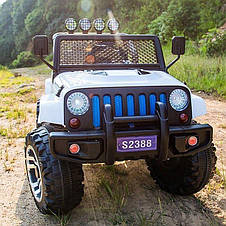 Дитячий електромобіль джип Jeep Wrangler M 3237EBLR-1 (MP3, SD, USB, мотори 4x45W, акум.12V7AH), фото 3