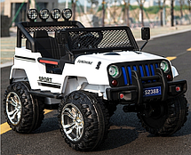 Дитячий електромобіль джип Jeep Wrangler M 3237EBLR-1 (MP3, SD, USB, мотори 4x45W, акум.12V7AH), фото 6