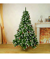 Штучна ялинка "Каліна" висота 1,80 м. З білим напиленням (засніжені кінчики).