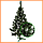 Ялинка штучна зелена 2 метри, з білим кінчиком "Лісова казка", новорічна ялина пвх з інеєм, фото 9