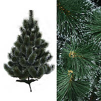 Маленька настільна Сосна штучна волосінь білі кінчики 0,7 м, новорічна декоративна ялинка
