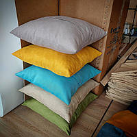 Декоративна акрилова подушка зі знімним чохлом на блискавці,тканина блекаут, велюр, рогожка, льон,розмір 40х40см