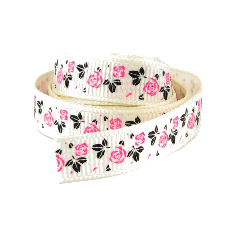 Репсова стрічка з принтом 9 мм. відріз 1 м, фото 1