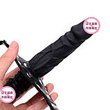 Страпон на обличчя і в рот - 13 *3,5/5*3,5 см - Чорний, фото 6