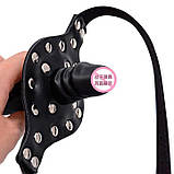 Страпон на обличчя і в рот - 13 *3,5/5*3,5 см - Чорний, фото 5