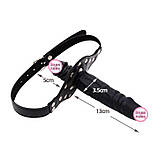 Страпон на обличчя і в рот - 13 *3,5/5*3,5 см - Чорний, фото 3