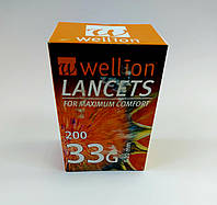 Универсальные ланцеты Wellion 33G, 200 шт.