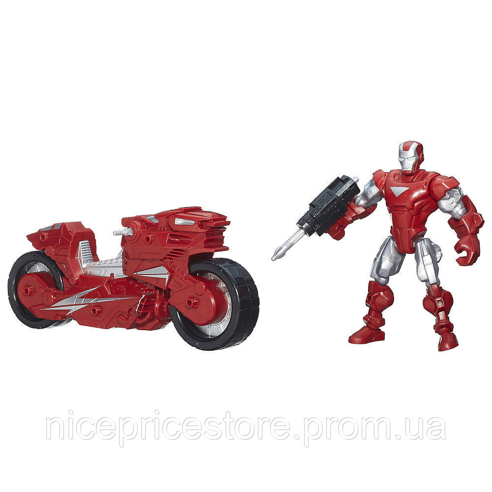 Разборная фигурка Железный человек с мотоциклом, Iron Man Hot-Shot Hot Rod,Mashers,Marvel,Hasbro SKL14-138255 - фото 2 - id-p1279138335