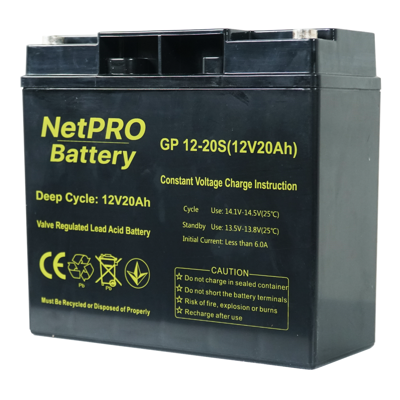 Акумулятор NetPRO GP 12-20S 12В 20Аг (12V/20Ah C20)