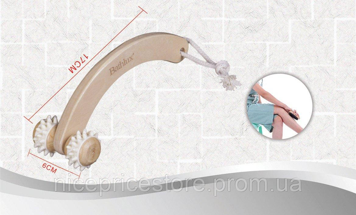 Массажер роликовый Bathlux банный с ручкой 17х6 см 90540 SKL11-132116 - фото 2 - id-p1514851537