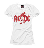 Футболка з принтом "AC/DC (Ей-сі/Ді-сі) червоний напис" Push IT