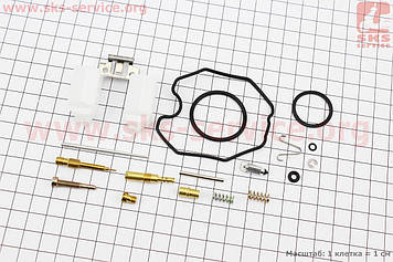 РЕМОНТНИЙ КОМПЛЕКТ КАРБЮРАТОРА 125-150СС, 17 ДЕТАЛІВ + ПІПЛАВОК