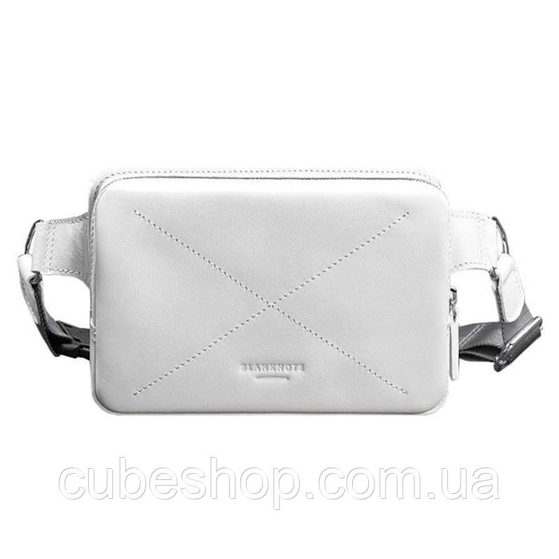 Поясна Сумка Dropbag шкіряна (біла)