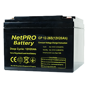 Акумулятор NetPROGP 12-26S 12В 26Ач (12V/26Ah C20), фото 3